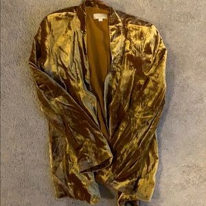 Fun auburn velvet blazer